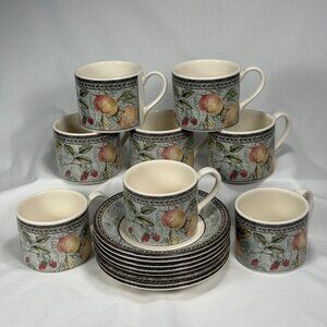 8 beautiful sets tea cup & saucer. Johnson Brothers UK earthware Manorwood